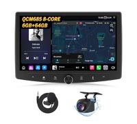 Eonon 10,1 pulgadas Android 14 Auto Stereo Double Din 4G LTE CarPlay Android Auto MirrorLink Bluetooth DSP USB SWC Soporte OBDII DAB+ Cámara de visión trasera para coche UX7SK-PLUS