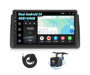 Eonon Estéreo Android 14 3+32 GB BMW CarPlay Android Auto MirrorLink GPS Bluetooth DSP USB RCA cámara de respaldo