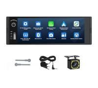 Eonon Radio de Coche Linux de 6,36 Pulgadas con un Solo DIN Carplay Android Auto Pantalla táctil Control de Volumen físico Bluetooth duplicación de Pantalla cámara de visión Trasera 4x48W X3U