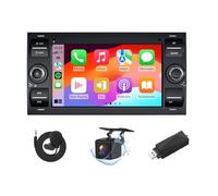 Eonon Radio para Coche para Ford Fiesta Focus Kuga Transit Connect Mondeo Smax Android 14 de 7 Pulgadas 3G+32G Carplay Android Auto Bluetooth DSP GPS cámara de visión Trasera + Adaptador USB Dab