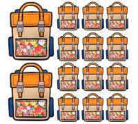 EONSUI 30 bolsas de regalo de plástico con asas, mochilas de dibujos animados para fiestas, bodas, cumpleaños, baby shower, bolsas de regalo a granel para dulces, recuerdos de fiesta, aperitivos