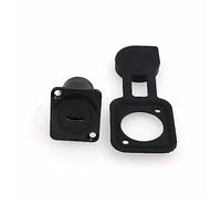 Eonvic Acoplador de montaje en panel USB tipo C 3.1, conector USB fijo hembra a hembra, sello antiaflojamiento, cubierta a prueba de polvo para salpicadero (USB tipo C cuadrado negro, 2 unidades)