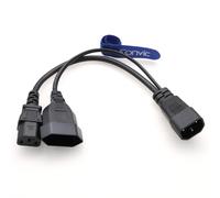 Eonvic - Cable adaptador divisor de conversión IEC320 C14 a C13 hembra estándar europeo hembra 30 cm