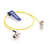 Eonvic Cable coaxial de video multicolor 12G HD-SDI BNC a BNC macho 75ohm para cámara de video RF cable flexible y delgado para monitor de video (amarillo RA a RA, 60 cm)