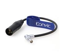 Eonvic Cable de alimentación giratorio de ángulo recto de 2 pines hembra a 3 pines XLR macho para Komodo