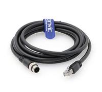 Eonvic Cable de alta flexibilidad para cámara industrial M12 D-Code RJ45 Gigabit Cognex de 4 pines (M12 cable de 4 pines)