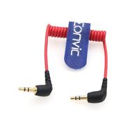 Eonvic Cable de audio TRS a TRS de 3,5 mm para cámara Nikon, para Rode Wireless GO Il VideoMicro GO PRO+, para micrófono DJI Boya Mammoth (rojo)