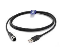 Eonvic Cable de conexión de datos industrial M12 de 4 pines macho a USB 2.0 macho, blindado, IP67, impermeable, 1 m