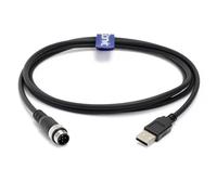 Eonvic Cable de conexión de datos industrial M12 de 5 pines macho a USB 2.0 macho, blindado, IP67, impermeable, 8 m
