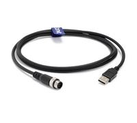 Eonvic Cable de conexión de datos industrial M12 de 5 pines macho a USB 2.0 macho, de alta flexibilidad, blindado, IP67, impermeable, 1 m