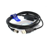 Eonvic Cable de datos de transferencia de interfaz USB a macho de 6 pines para estaciones totales TOP-CON/SOKKIA