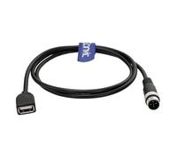 Eonvic Cable de datos industrial M12 de 5 pines macho a USB 2.0 hembra, 480 Mbps, blindado de alta velocidad, IP67, impermeable, para equipos/dispositivos de automatización, 2 m