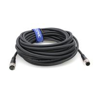 Eonvic Cable de sensor industrial de 10 m, color negro, M12 A, código 4 pines, macho a hembra, Cat 6 Ethernet, compatible con Profibus