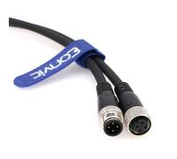 Eonvic Cable de sensor industrial M12 de 4 pines macho a hembra, código M12 A, conector de aviación recto, cable eléctrico Profibus