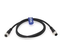 Eonvic Cable de sensor industrial M12 de 4 pines macho a hembra, código M12 A, conector de aviación recto, cable eléctrico Profibus