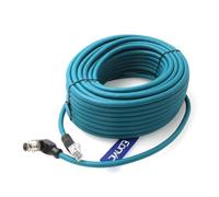 Eonvic Cable Ethernet de alta flexibilidad para cámara industrial RJ45 Cat-7e Cognex en ángulo recto M12 X, código 8 pines, 50 m