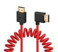 Eonvic Cable HDMI 8K 2.1 4K a 120Hz para Sony FX3 Canon Mark II C300 BMPCC 4K 6K Z CAM E2 Cámara 8K/4K televisores Atomos Ninja V SmallHD Monitores de alta velocidad rojo trenzado ángulo izquierdo