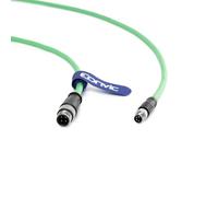 Eonvic Cable industrial M12 de 4 pines macho D a M8 de 4 pines macho, código A, Cat5e, Gigabit Ethernet, cable de alta flexibilidad para sistemas de E/S PLC, sensores, actuadores, equipo de red de