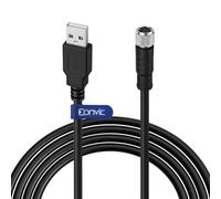 Eonvic Cable industrial M8 de 4 pines A-Code hembra a USB 2.0 macho, 5 m