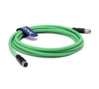 Eonvic Cable industrial M8 de 4 pines macho A a hembra Cat5e Gigabit Ethernet Shield High Flex Cable para interruptores Beckhoff ZK1090-3191, cable de datos de alimentación de 8 m