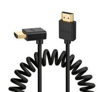 Eonvic Cable trenzado en espiral negro de alta velocidad HDMI a HDMI 8K para Sony A7S3 FX3 FX9 Canon C70 Z CAM E2 Cámara Atomos Ninja V Shinobi SmallHD Portkeys BM5 Monitor