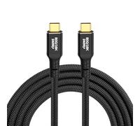 Eonvic Cable USB 4 de 80 Gbps, 240 W PD 3.1 de carga dual 8K trenzado hasta 120 Gbps de ancho de banda, cable de datos para Thunderbolt 4/3 SSD MacBook M4 Pro iPhone 17/16 8K/4K pantallas de 6.56 pies