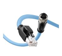 Eonvic Cognex - Cámara industrial M12 Ethernet X Code 8 pines hembra a RJ45 Cat6 Cable impermeable blindado de alta flexibilidad para PLC Servomotores Profinet EtherCAT