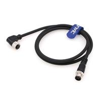 EONVIC Conector industrial M12 de 5 pines hembra en ángulo recto a conector macho recto de sensor de aviación, cable eléctrico de PVC, 1 m