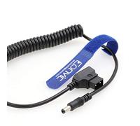 Eonvic D-Tap Macho a DC 5,5 x 2,5 mm Cable en Espiral para DSLR Rig Power V-Mount Anton batería