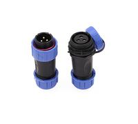 Eonvic HE21 - Conector circular de aviación de 3 pines con rosca macho hembra impermeable IP68 en línea para señal de alimentación de dispositivos industriales