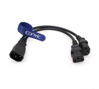 Eonvic IEC 320 C14 a 2 x C13 Cable de alimentación, enchufe macho C14 a 2 x C13 Cable adaptador divisor de alimentación IEC-320 Tipo Y 250 V 10A