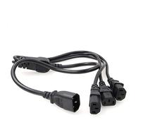 Eonvic IEC 320 C14 Macho a 3 x C13 Hembra Y Splitter Cable de alimentación 1ft (3ft /100cm)