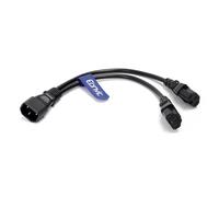 Eonvic IEC320 C14 a 2 x C15 Y Cable de extensión divisor para ordenador portátil, HDTV, monitor, escáneres, 2,5 A/250 V