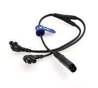 Eonvic IEC320 C8 macho a 2X C7 hembra Y divisor AC Cable de alimentación 125V 10A 1 en 2 salidas AC convertidor polarizado cable de alimentación para monitor de TV LED 30 cm (ángulo derecho izquierdo)