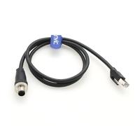 Eonvic M12 a los cables industriales masculinos de la flexión de la cámara de Cognex del gigabit de RJ45 8Pin altos