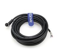 Eonvic M12 - Conector de sensor industrial hembra de 8 pines en ángulo recto para aviación, cable eléctrico blindado, impermeable, 5 m