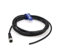 Eonvic M12 - Conector hembra recto de 8 pines para aviación, cable eléctrico blindado, conector de sensor industrial, 5 m