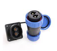 Eonvic TY28 Enchufe de aviación y zócalo de desconexión rápida a prueba de agua Montaje en panel conector de cable enchufe y hembra zócalo (TY28-2 pin)