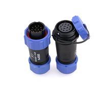 Eonvic Weipu SP21 2-12 pines conector impermeable macho enchufe hembra IP68 en línea cable conector industrial circular solar eléctrico (12 pines)