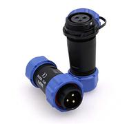 Eonvic Weipu SP21 2-12 pines conector impermeable macho enchufe hembra IP68 en línea cable conector industrial circular solar eléctrico (3 pines)