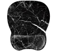 EooCoo Alfombrilla Ratón Ergonómica, Mouse Pad, Patrón de Mármol Negro