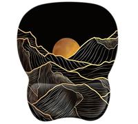 EooCoo Alfombrilla Ratón Ergonómica, Mouse Pad, Puesta de Sol y Montañas