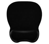 EooCoo Alfombrilla Ratón Ergonómico con Reposamuñecas, Gaming Mouse Pad con Tejido de Licra, Duradero Mousepad, Base no Deslizante, Alfombrilla de Ratón para PC, Portátil, Oficina y Hogar, Desk, Negro