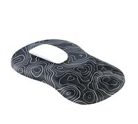 EooCoo Alfombrilla Ratón, Gaming Mouse Pad Ergonómica con Diseño de Masaje, Tela Elástica Tacto Agradable, Reposamuñecas Alivio del Dolor Alfombra Raton, (300 x 200 x 30mm), Negro Mapa Topográfico