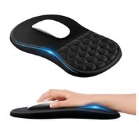 EooCoo Alfombrilla Ratón, Mouse Pad Ergonómica con Diseño de Masaje, Negro