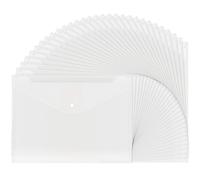 EOOUT - 30 sobres de pl?stico transparentes, reutilizables, impermeables, con cierre a presi?n, tama?o carta A4, para material escolar y de oficina.