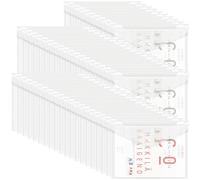 EOOUT - Sobre de plástico transparente con cierre de botón, tamaño carta y tamaño A4, 50 unidades