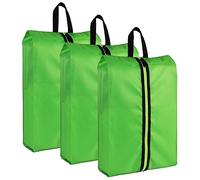 Eopres Bolsas de zapatos para viajes: juego de 3 bolsas de zapatos de tela Oxford de gran capacidad, multifuncionales, a prueba de polvo e impermeables, para hombres y mujeres (verde fluorescente),