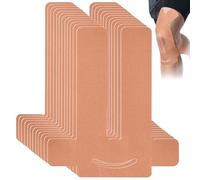 EOPUOZS 12 Cinta kinesiológica precortada para Rodillas, Cinta Elástica Deportiva de Algodón para Músculos y Articulaciones, Cinta Fisioterapéutica para Dolor de Rodilla (color de Piel)