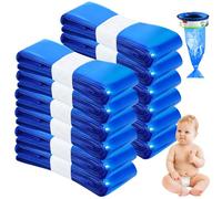 EOPUOZS 12PCS Recambios Contenedor de Pañales, Bolsa de Relleno para Papelera de Pañales de Bebé, Antiolor y Espesas, Compatible con la Mayoría de los Cubos de Pañales Estándar (azul)